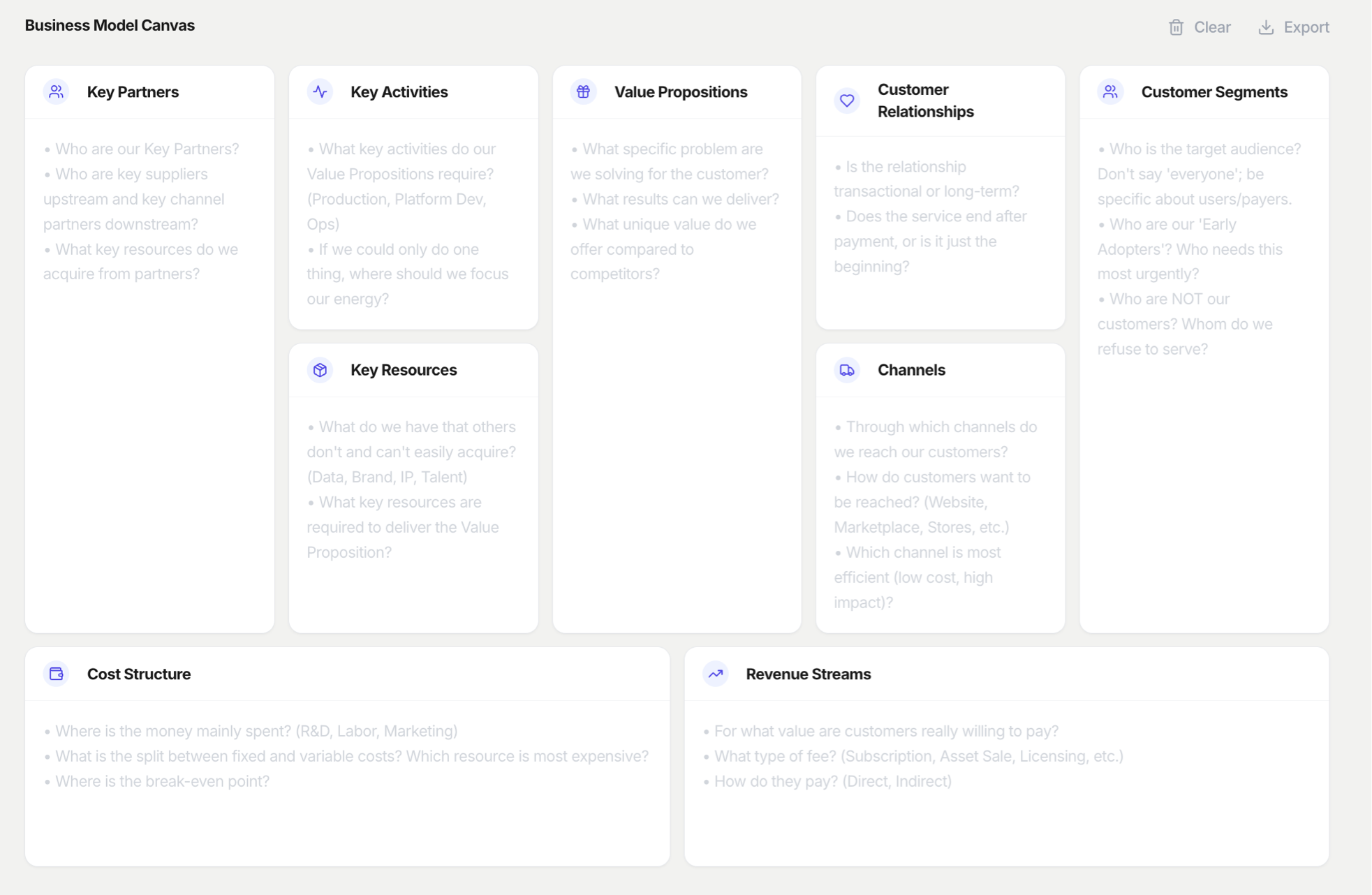 Business Model Canvas Concept